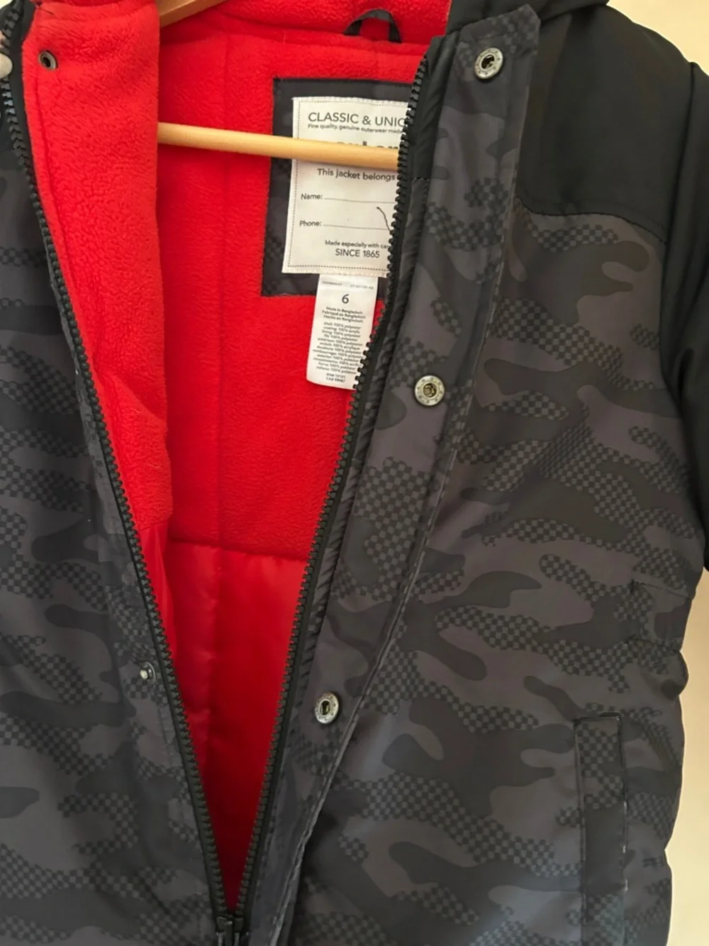 Camo Snowsuit One Piece | Boys Size 6 | Carter’s Winter Suit - Picture 4 of 6